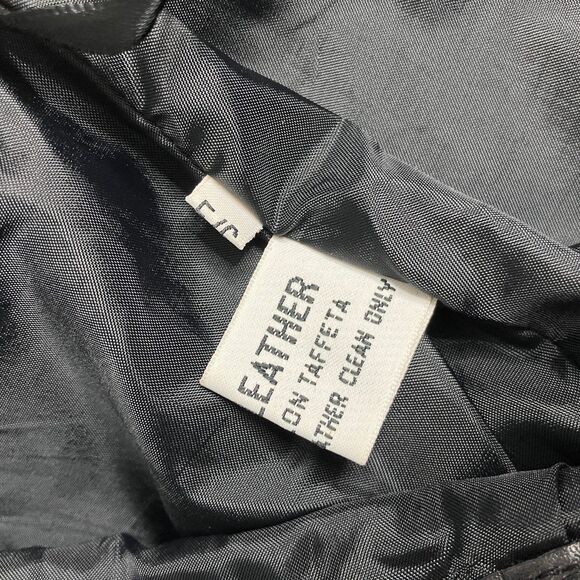 Vintage Laurice Leather Pencil Skirt Womens 5/6 Belted Midi 80s 90s Slit Back - Picture 5 of 16